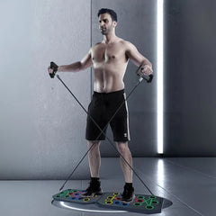 Push-Up Training Board with Color-Coded Positions | Targets Chest, Shoulders, Triceps & Back | Foldable Non-Slip Home Workout System | Beginner–Advanced