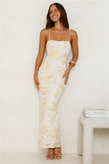 Amber Zest Mesh Maxi Dress
