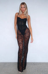 Noir Atmosphere Maxi Dress