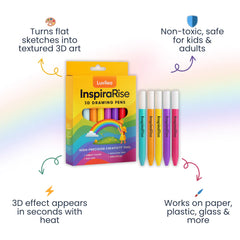 InspiraRise™ 3D Drawing Pens — Bring Your Imagination to Life with Vibrant, Touchable Art That Pops Off the Page