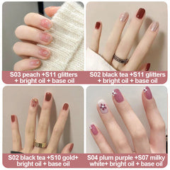 Peel-Off Nail Polish Set | Quick-Dry, Damage-Free Removal | Glossy Shine Finish for At-Home Manicures | Multiple Colors