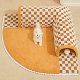 2 in 1 Cat Dog Plush Tunnel Bed Activity Toy