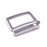 LED Reading Magnifier with Wide Rectangular Lens | 10 Adjustable LEDs + 3 Brightness Levels | Rechargeable USB-C | Foldable Handle