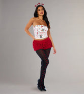 Queen Of Hearts Satin Corset Top