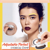 Eyebrow Stamp Kit for Natural-Looking Brows | Smudge-Resistant, Long-Lasting Wear | Includes Stamp + Stencil Set | Light/Dark Brown
