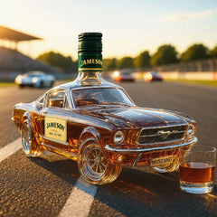 Elegant Mustang Whiskey Bottle – Minimalist Design for Home Bar