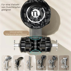 Adjustable Shower Head Holder Bracket | 360° Rotation + Angle Adjustment for Perfect Spray Direction | No-Drill Wall Mount | Fits Most Showers