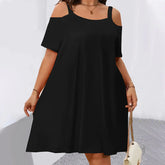 AuraEase Cold Shoulder Dress — Float Through Heat with Unmatched Cool Confidence