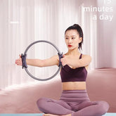 Pilates Ring Fitness Circle with Non-Slip Handles | Full-Body Resistance Trainer for Thighs, Arms & Core | Portable Home Workout | Gray/Purple/Pink/Blue/Black
