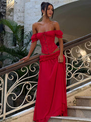Lubela-Corset-Top-Red