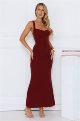 Nine To Shine Maxi Dress Burgundy