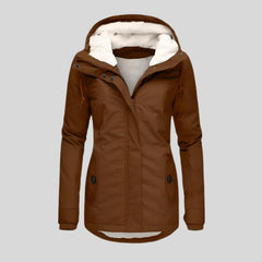 Long Waterproof Winter Jacket with Hood & Lining