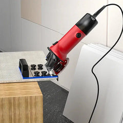 45° Angle Grinder Chamfer Guide | Stainless Steel Vibration-Free Bracket for Ø100 mm Grinders | Tile & Porcelain Edge Trimming