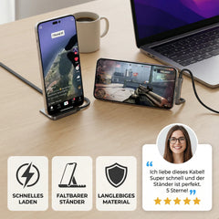 Multi-Port USB Fast Charger Station | Clutter-Free Charging Hub for Phone, Tablet & Accessories | Compact Desk Organizer | Travel-Friendly