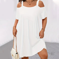 AuraEase Cold Shoulder Dress — Float Through Heat with Unmatched Cool Confidence