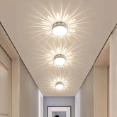 LED Ceiling Light Fixture | Warm White or Cool White | Crystal + Acrylic Shade | Instant, Even Light | Surface-Mount, Fixed Wiring | Indoor/Covered Outdoor