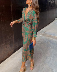 Emmeline Wrap Midi Dress