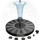 Solar Fountain for Pond & Bird Bath | 100% solar-powered, floating design | Multiple spray nozzles + optional colorful lighting