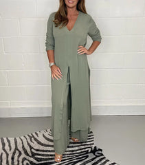 Autumn™ | Women's Long Top and Pants Set
