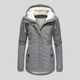 Long Waterproof Winter Jacket with Hood & Lining