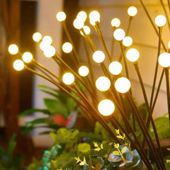 Solar Garden Lights with Flexible Stems | Waterproof Outdoor Decor, Warm White or RGB | 6–8 Hour Auto Glow | 6-Pack