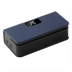 Rechargeable Mini Bag Sealer + Built-In Cutter | 6 Heat Levels for Chips & Freezer Bags | USB-C, 1600 mAh | Magnetic Back | White/Blue