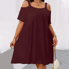 AuraEase Cold Shoulder Dress — Float Through Heat with Unmatched Cool Confidence