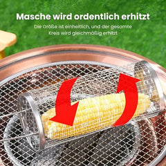 1+1 Free | Portable Rolling Stainless Steel Grill Basket