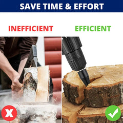 SplitForce – Drill Cone Wood Splitter with 4 Handles