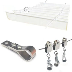 Shade Sail Hardware Kit 304 Stainless Steel | Rust-Proof Clamps + Pulleys | Easy Tension Control | Outdoor Weatherproof Set