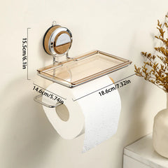 Ultimate No-Drill Suction Toilet Paper Holder — Install Instantly, Protect Your Walls, and Never Worry About Slips Again