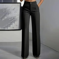 Elysia Wide Leg Pants | High-Waisted, Wrinkle-Resistant, Women’s Palazzo Trousers