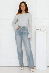Winter Date Knitted Top Grey