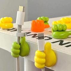 Silicone Adhesive Mini Wall Hooks (2x2 cm) | Strong Grip for Cables, Keys & Small Essentials | Clean-Removal, No Residue | Multi-Color Set