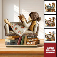 Bound by Books - Personalized Reading Couple Wooden Decor