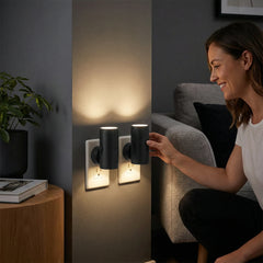 Dusk-to-Dawn Plug-In Night Light | Dimmable Warm LED Glow with Light Sensor | Safe Hallway, Bathroom & Kids Room Lighting | 1pc/2-Pack