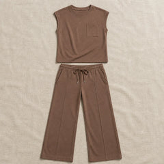 Mirelle™ – Effortless Sleeveless Top & Wide-Leg Pant Set