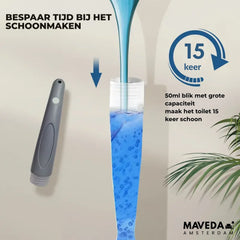 Toilet Brush with Built-In Cleaning Liquid Dispenser | No-Mess Dosing + Ergonomic Non-Slip Grip | Hygienic Holder | 42 cm