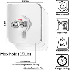 Heavy-Duty Wall Hooks Set | Strong Hold for Coats, Bags & Tools | Scratch-Protective Smooth Finish | Easy Install for Home & Garage