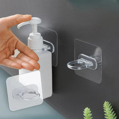 Clear Adhesive Wall Hooks (30-Pack) | Waterproof Heavy-Duty Hold Up to 2 kg per Hook | Removable No Residue | 6.5 x 6.5 cm