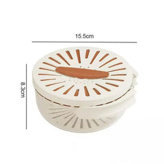 Salad Spinner Bowl with Lid & Handle | Wash, Drain & Store Produce in One Container | Keeps Greens Crisp | White/Brown