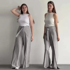 StrapLuxe – Women’s Solid Color Strappy Trousers