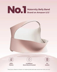 Maternity Support Belt | Adjustable Belly Band for Back & Hip Support | Breathable, Discreet Under Clothes | M–XL