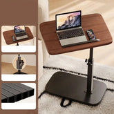 Adjustable Side Table with Wheels | Height & Angle Adjustable Laptop/Bed Table | Space-Saving C-Shape for Sofa & Bed | Easy Move