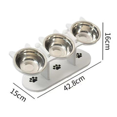 Elevated Pet Bowl Stand for Cats & Small Dogs | Ergonomic Raised Feeder Reduces Neck Strain | Anti-Slip, Easy-Clean Design | Food & Water