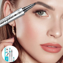 4-Prong Microblading Eyebrow Pen | Hair-Stroke Tip for Natural Full Brows | Waterproof, Smudge-Proof Up to 36 Hours | 5 Shades