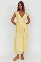 Elsewhere Waist Bows Maxi Dress Banana