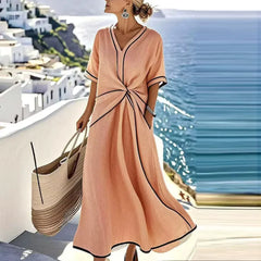Ava Women's Dress | Flattering V-Neck, Lightweight Summer Style
