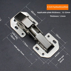 No-Drill Cabinet Door Hinges | Manganese Steel Core + Nickel-Plated Rust Resistance | Fits 12–40 mm Doors | 3" or 170 mm