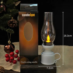 LED Flickering Flame Lantern | Cordless, Safe “Candle” Glow (No Smoke/Heat) | Includes 3x LR44 Batteries | 18.3 cm | Black/White/Bronze